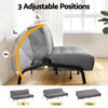 Artiss 3-Seater Sofa Bed 1.9m Adjustable Innerspring Futon Couch Grey