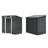 Garden Shed 1.94x1.21m – Steel Outdoor Storage with Sliding Door & Metal Base