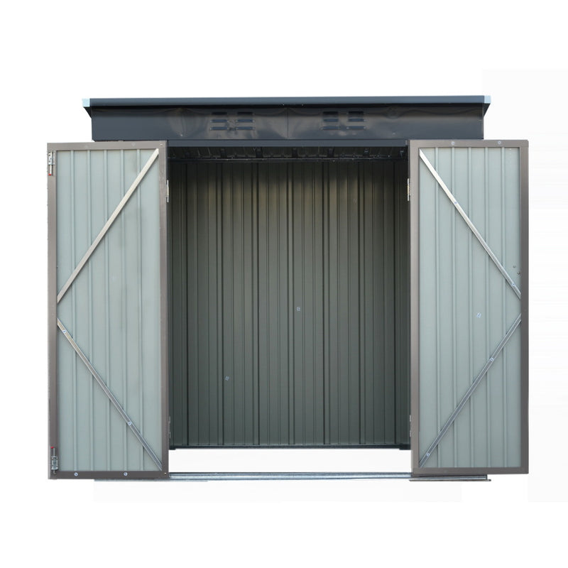 Garden Shed 1.95x1.31m – Steel Outdoor Storage with Double Doors
