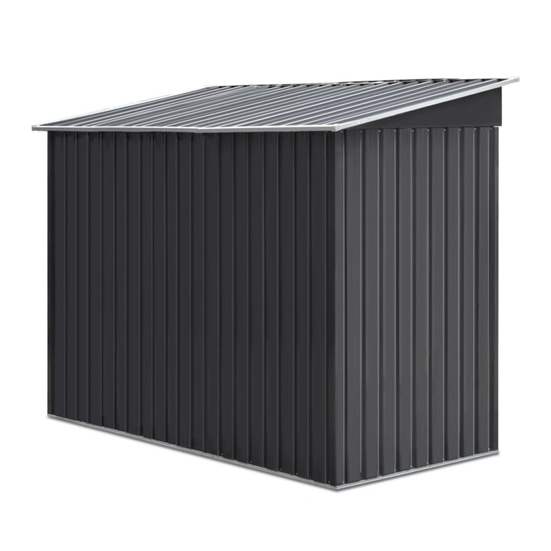 Garden Shed 2.38x1.31m – Metal Outdoor Storage with Sliding Door