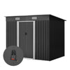 Garden Shed 2.38x1.31m – Metal Outdoor Storage with Sliding Door