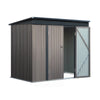 Garden Shed 2.31x1.31m – Metal Outdoor Storage with Double Doors
