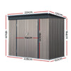 Garden Shed 2.31x1.31m – Metal Outdoor Storage with Double Doors