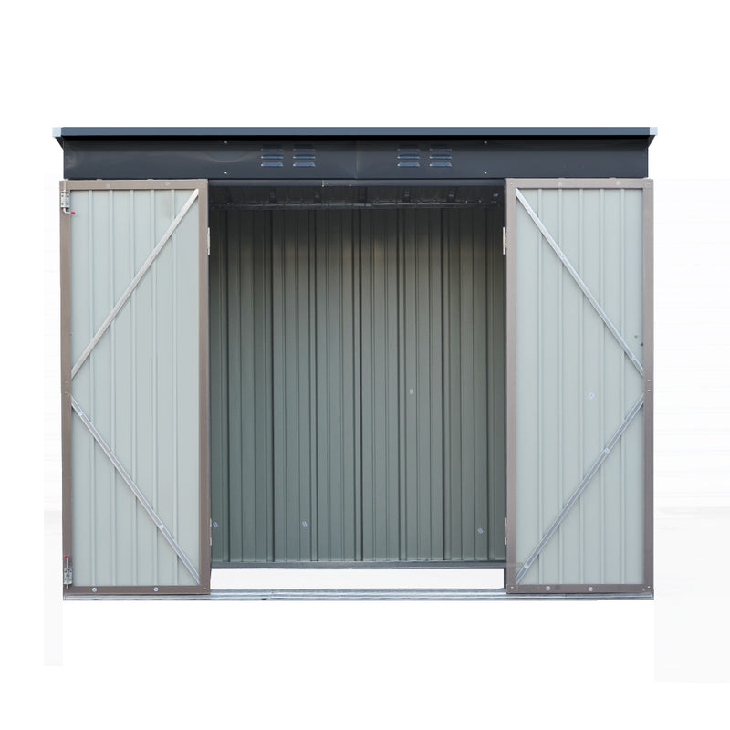 Garden Shed 2.31x1.31m – Metal Outdoor Storage with Double Doors