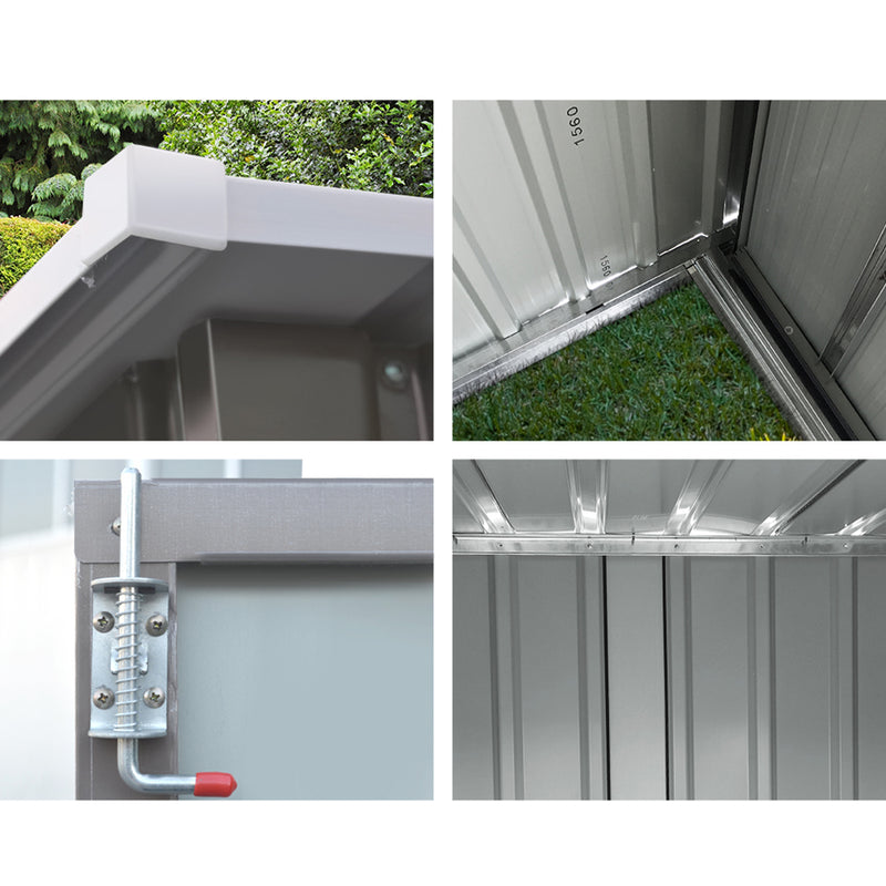Garden Shed 2.31x1.31m – Metal Outdoor Storage with Double Doors