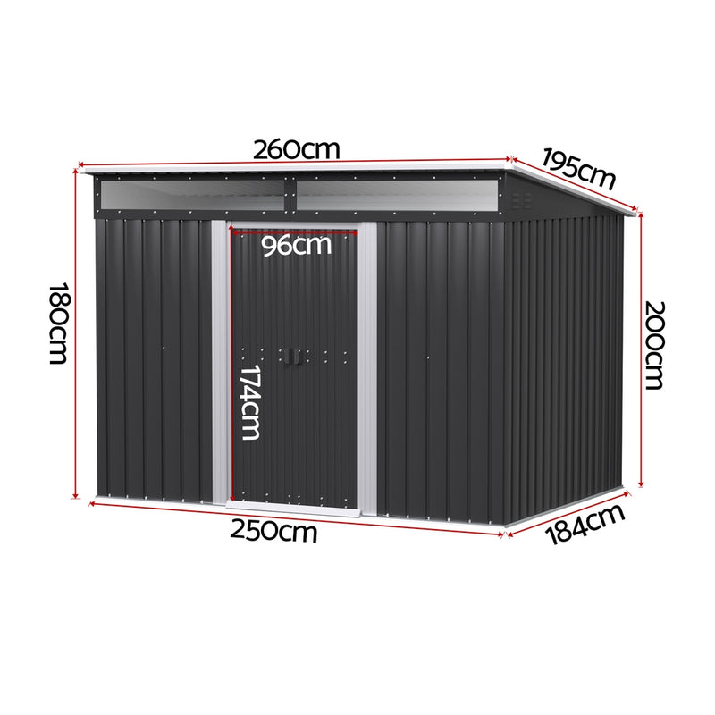 Garden Shed 2.60x1.95m – Outdoor Storage & Workshop Shelter