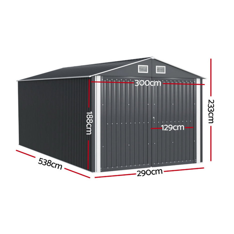 Garden Shed 3x5.38m – Outdoor Storage & Workshop Shelter