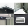 Garden Shed 2.58x3.14m – Metal Base Outdoor Storage with Sliding Door
