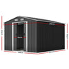 Garden Shed 2.6x3.9m – Metal Base Outdoor Storage with Sliding Door