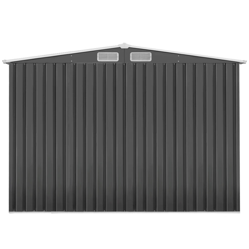 Garden Shed 2.6x3.9m – Metal Base Outdoor Storage with Sliding Door