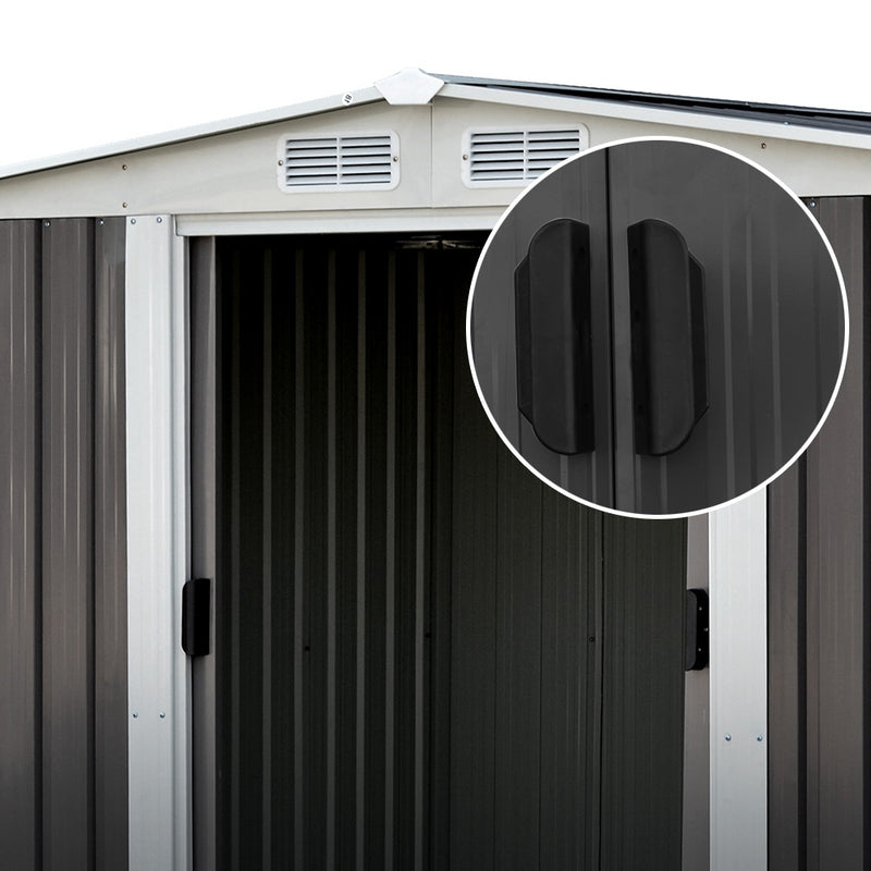 Garden Shed 2.58x2.07m – Metal Outdoor Storage with Sliding Door