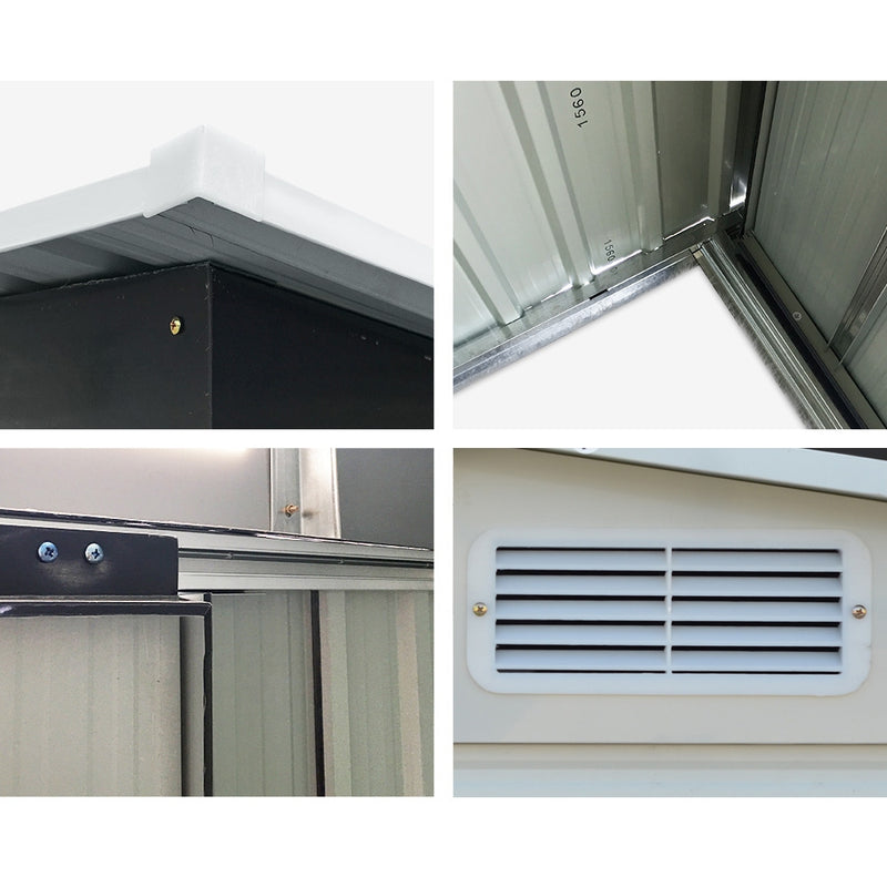 Garden Shed 2.58x2.07m – Metal Outdoor Storage with Sliding Door