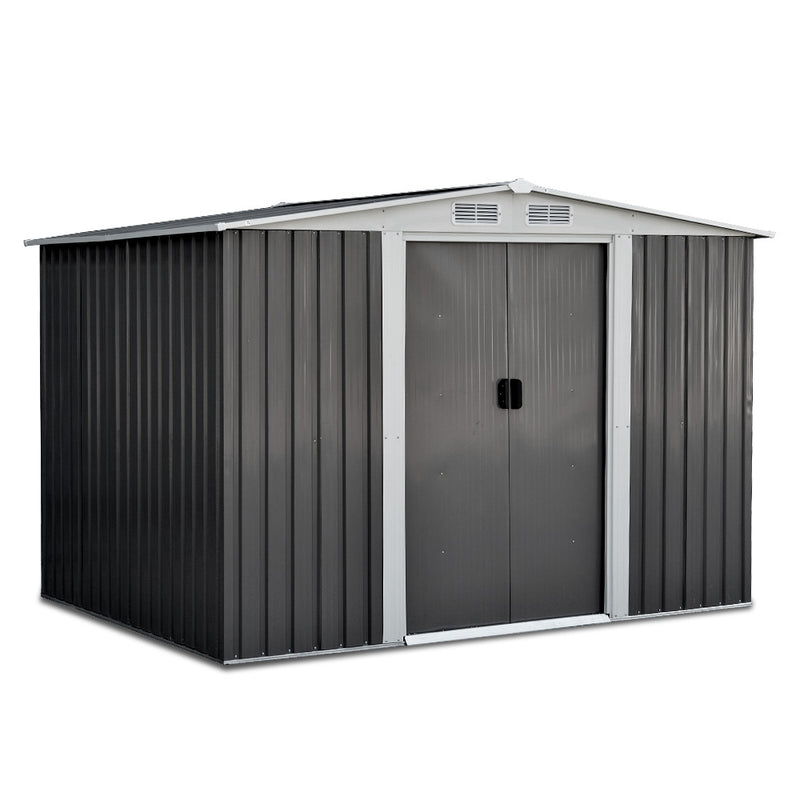 Garden Shed 2.58x2.07m – Metal Outdoor Storage with Sliding Door