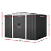Garden Shed 2.58x2.07m – Metal Base Outdoor Storage with Double Doors