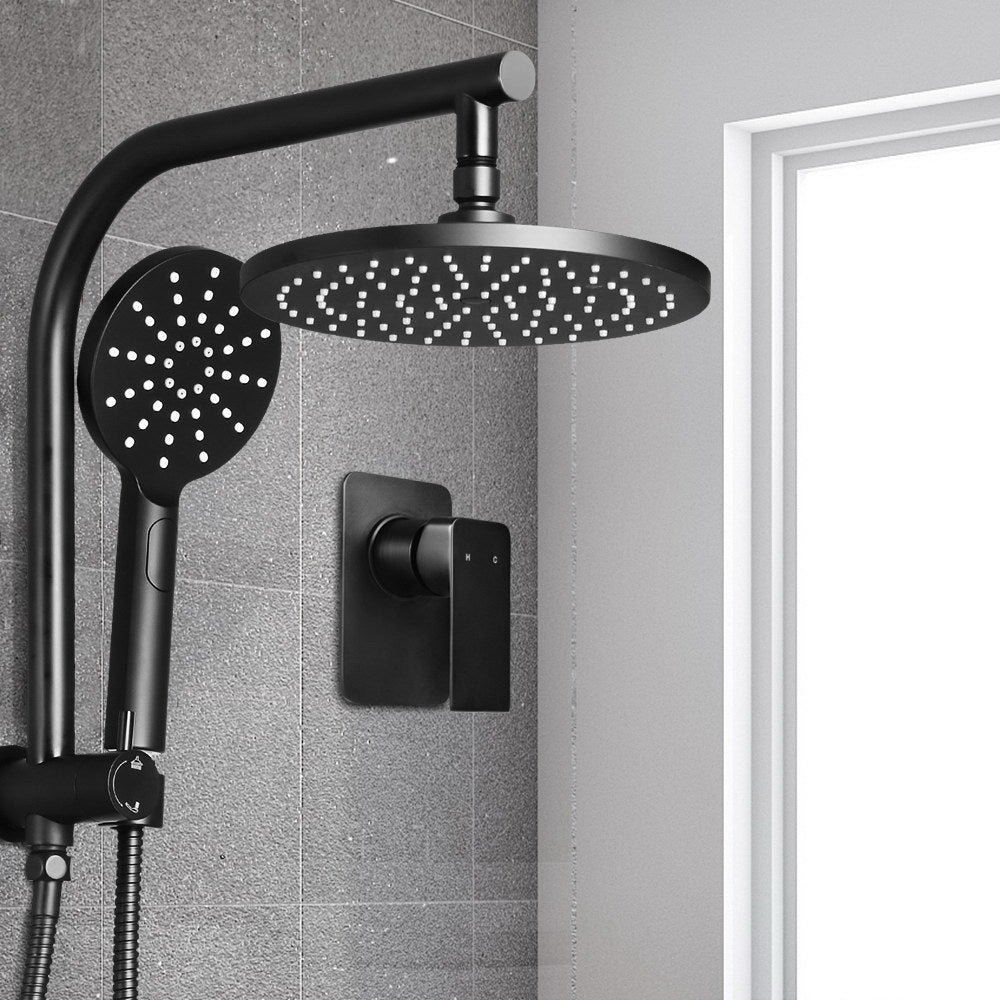 Cefito 9″ Rain Shower Head Set with Handheld & Mixer Tap – Black