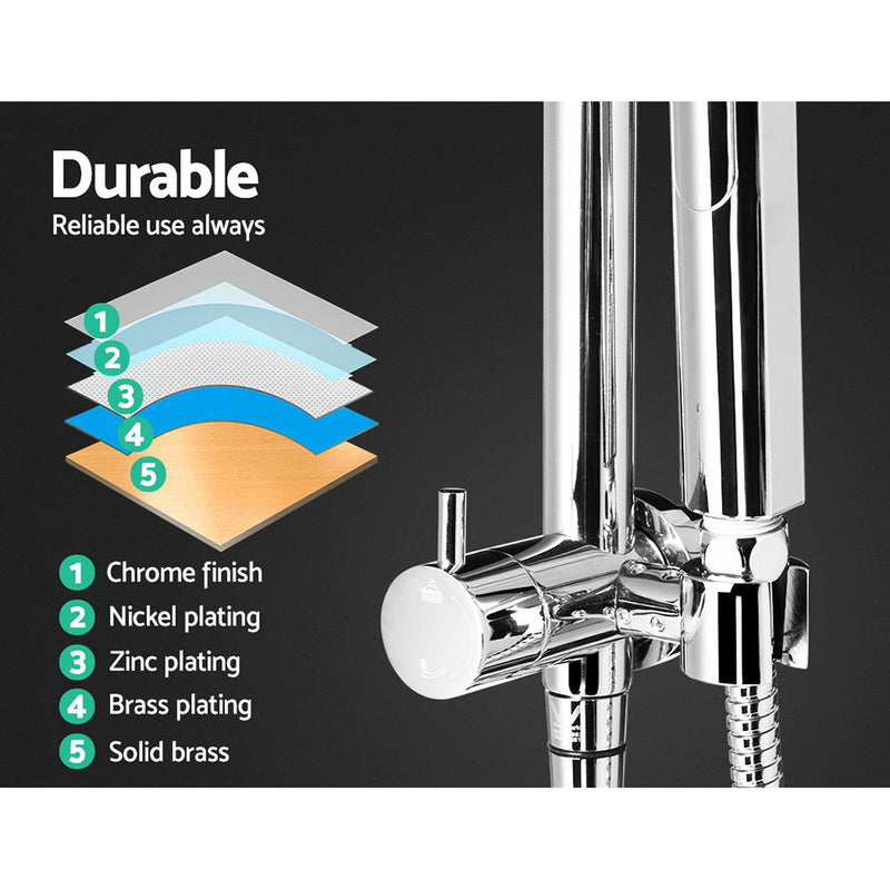 Cefito 9″ Rain Shower Head Set with Handheld & Mixer Tap – Chrome