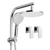 Cefito 9″ Twin Tap Rain Shower Head Set with Handheld – Chrome