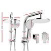 Cefito 9″ Twin Tap Rain Shower Head Set with Handheld – Chrome