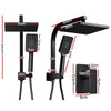 Cefito 8″ Square Rain Shower Head Set with Handheld & Mixer Tap – Black