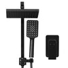 Cefito 8″ Square Rain Shower Head Set with Handheld & Mixer Tap – Black