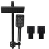 Cefito 8″ Square Rain Shower Head Set with Handheld – Twin Tap Black