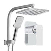 Cefito 8″ Square Rain Shower Head Set with Handheld & Mixer Tap – Chrome