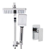Cefito 8″ Square Rain Shower Head Set with Handheld & Mixer Tap – Chrome