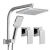 Cefito 8″ Square Rain Shower Head Set with Handheld – Twin Tap Chrome