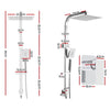 Cefito 10″ Square Rain Shower Head Set with Handheld & Mixer Tap – Chrome