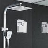 Cefito 10″ Square Rain Shower Head Set with Handheld & Mixer Tap – Chrome