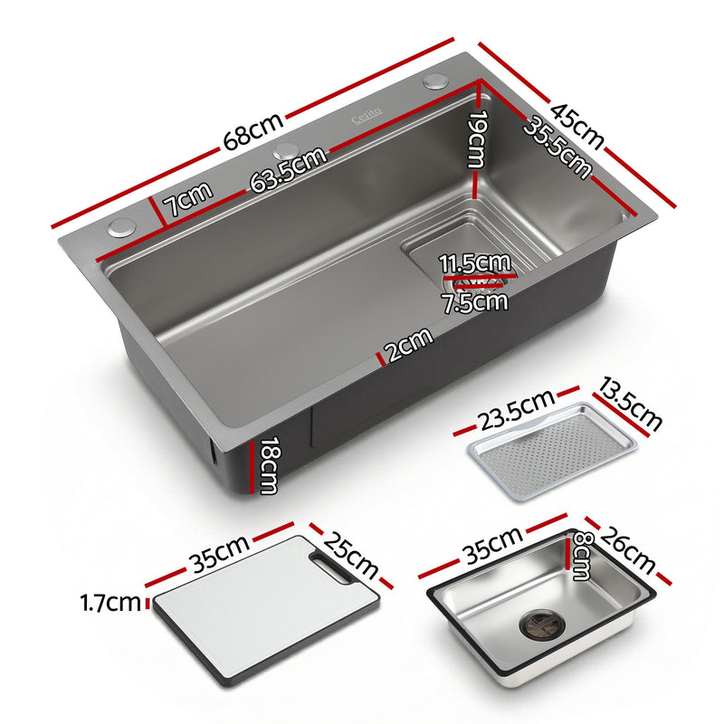 Cefito 304 Stainless Steel Bar Sink – Millet Grain