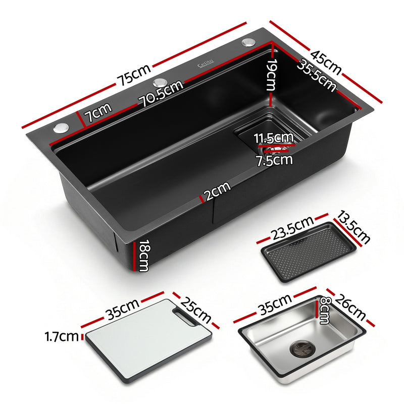Cefito 304 Stainless Steel Bar Sink – Millet Grain