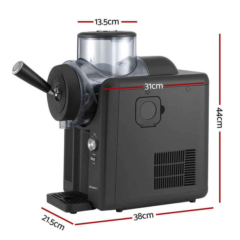 Devanti 2L Slushie & Ice Cream Maker – Frozen Smoothies & Milkshakes (Black)