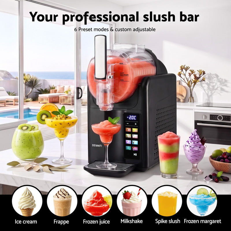 Devanti 2L Slushie Machine – Black