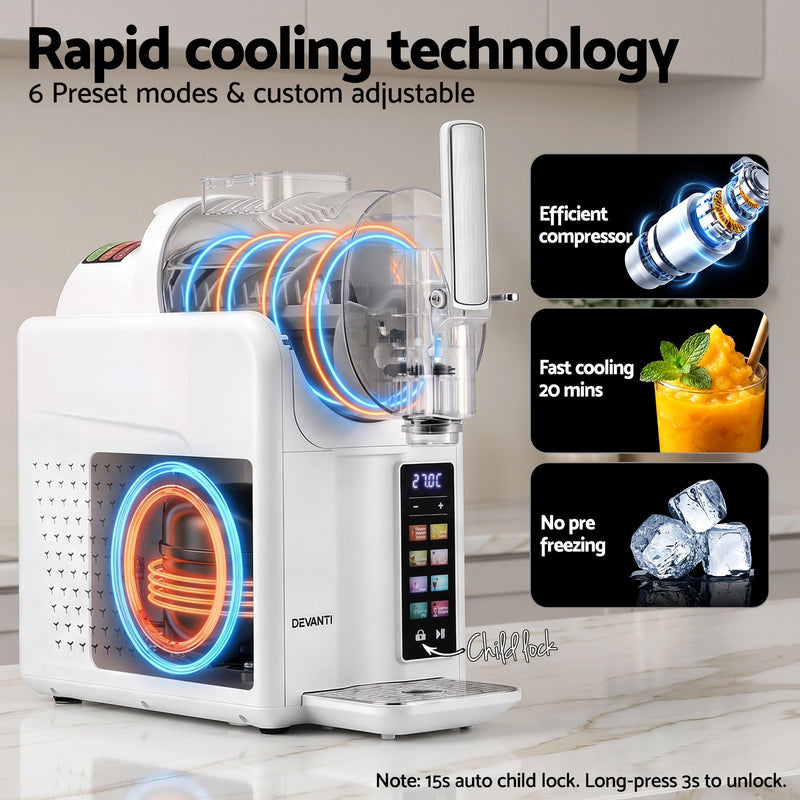 Devanti 2L Slushie Machine – White