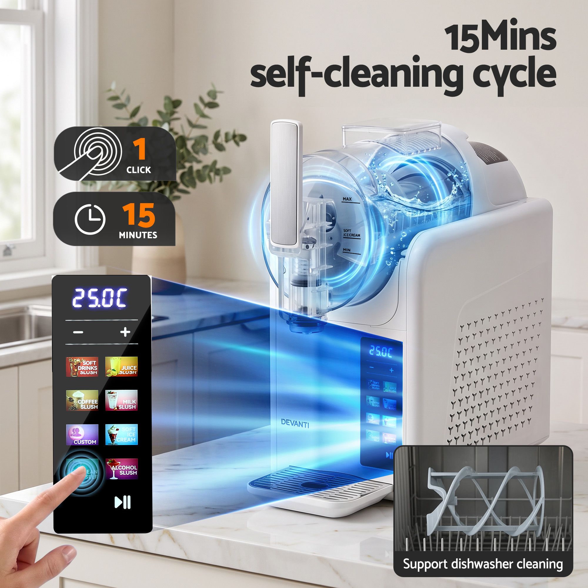 Devanti 2L Slushie Machine – White