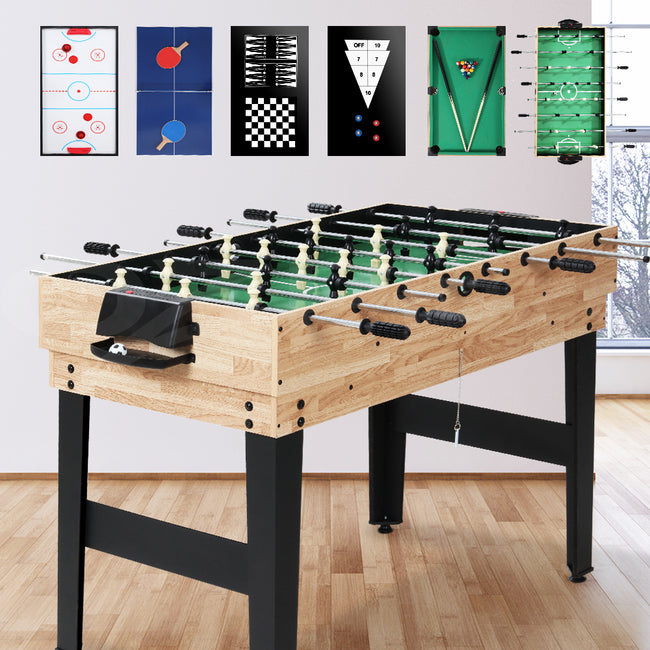 10-in-1 Games Table – Foosball, Pool, Air Hockey & More