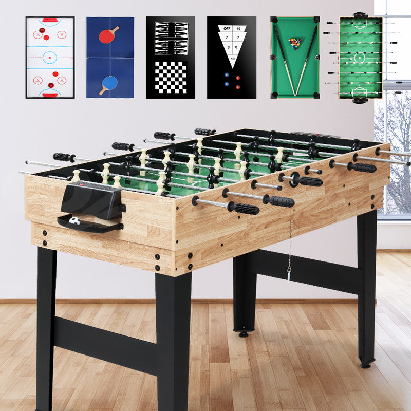 10-in-1 Games Table – Foosball, Pool, Air Hockey & More