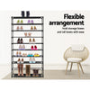 Artiss Shoe Rack 50 Pairs 10-Tier Black