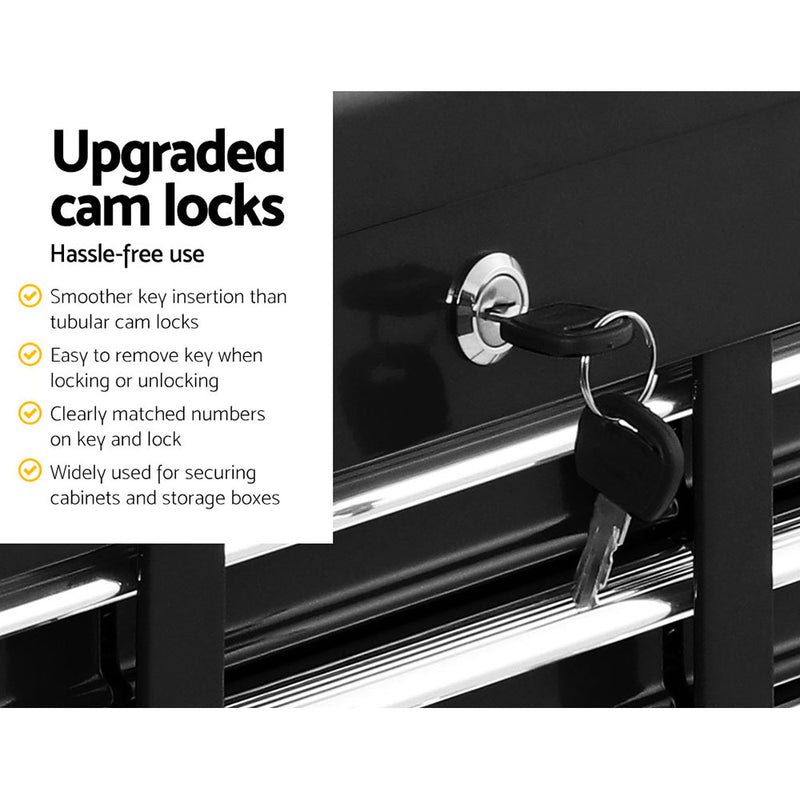 Giantz 10-Drawer Tool Chest Cabinet – Black Garage Storage Organiser