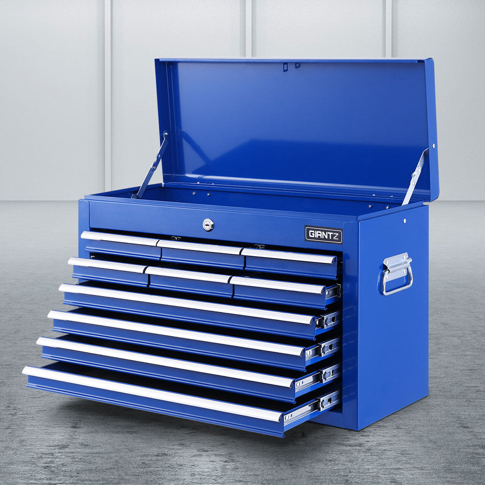 10-Drawer Tool Chest Cabinet – Blue Garage Storage Organiser