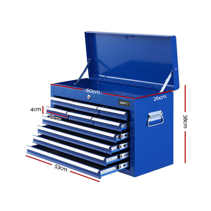 10-Drawer Tool Chest Cabinet – Blue Garage Storage Organiser
