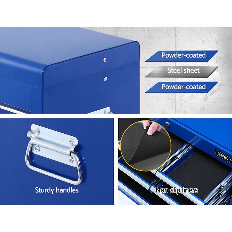 10-Drawer Tool Chest Cabinet – Blue Garage Storage Organiser