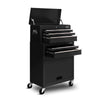 7-Drawer Tool Chest Trolley Cabinet – Black Garage Storage Toolbox