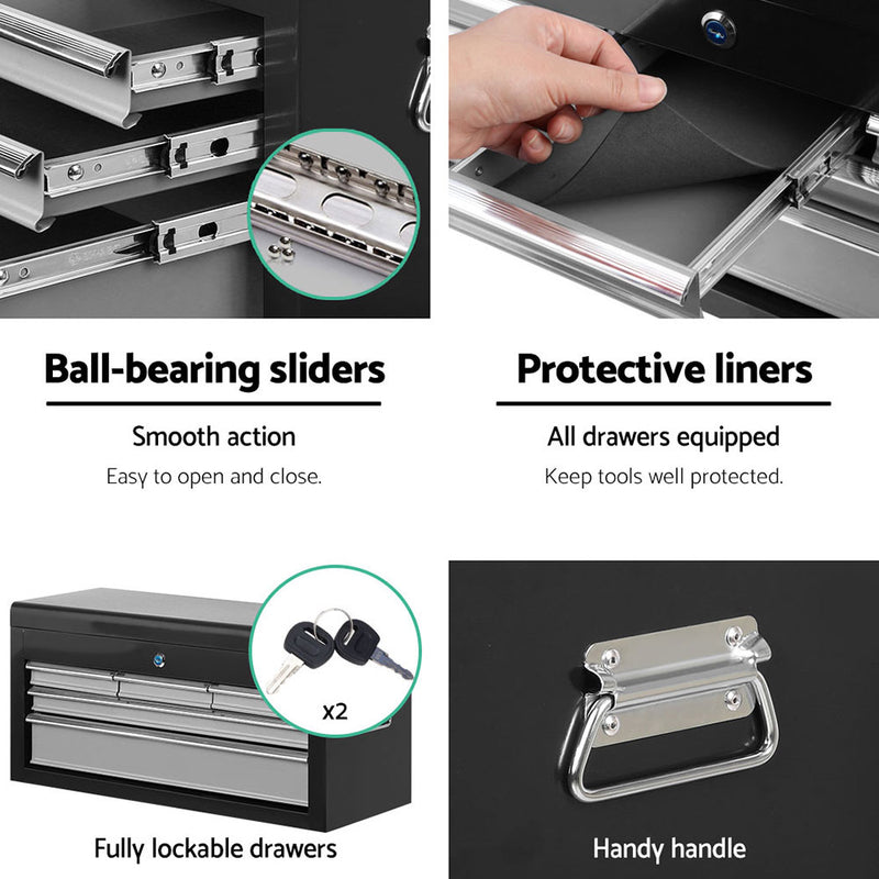 7-Drawer Tool Chest Trolley Cabinet – Grey Garage Storage Toolbox