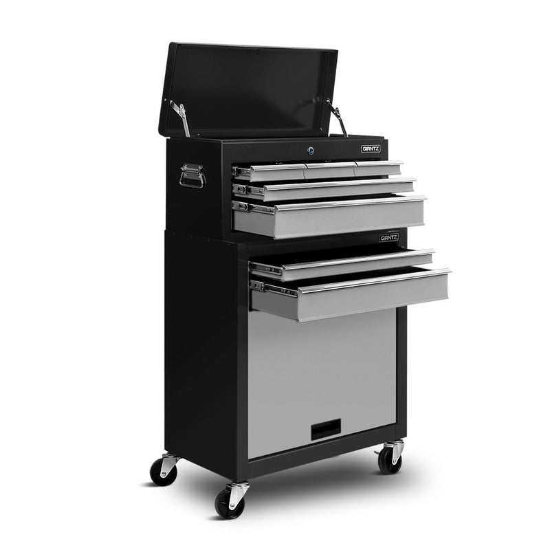 7-Drawer Tool Chest Trolley Cabinet – Grey Garage Storage Toolbox