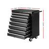 7-Drawer Tool Chest Trolley – Black Garage Toolbox