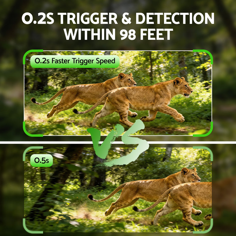 UL-TECH 4K WiFi Trail Camera 48MP – 0.2 s Trigger Camo Game Cam