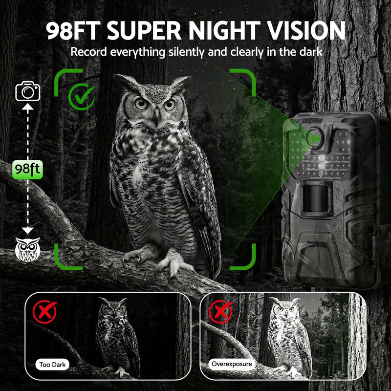 UL-TECH 4K WiFi Trail Camera 48MP – 0.2 s Trigger Camo Game Cam