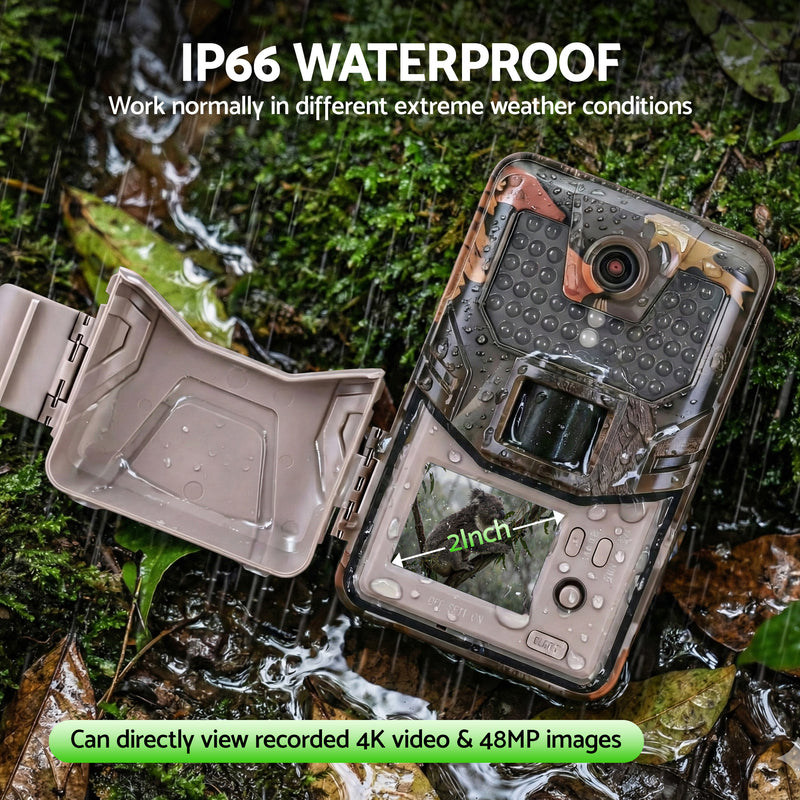 UL-TECH 4K WiFi Trail Camera 48MP – 0.2 s Trigger Camo Game Cam